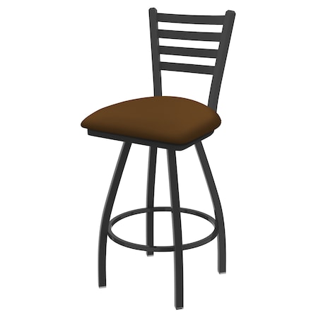 Holland Bar Stool Co 36" Swivel X-Tall Bar Stool, Pewter Finish, Canter Thatch Seat X410